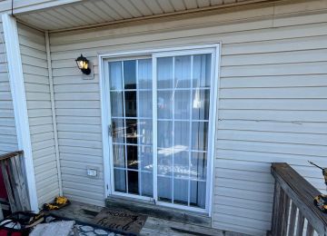 white vinyl door installation